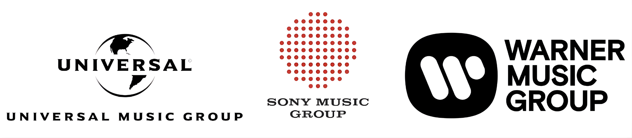 Universal Music · Warner Music · Sony Music